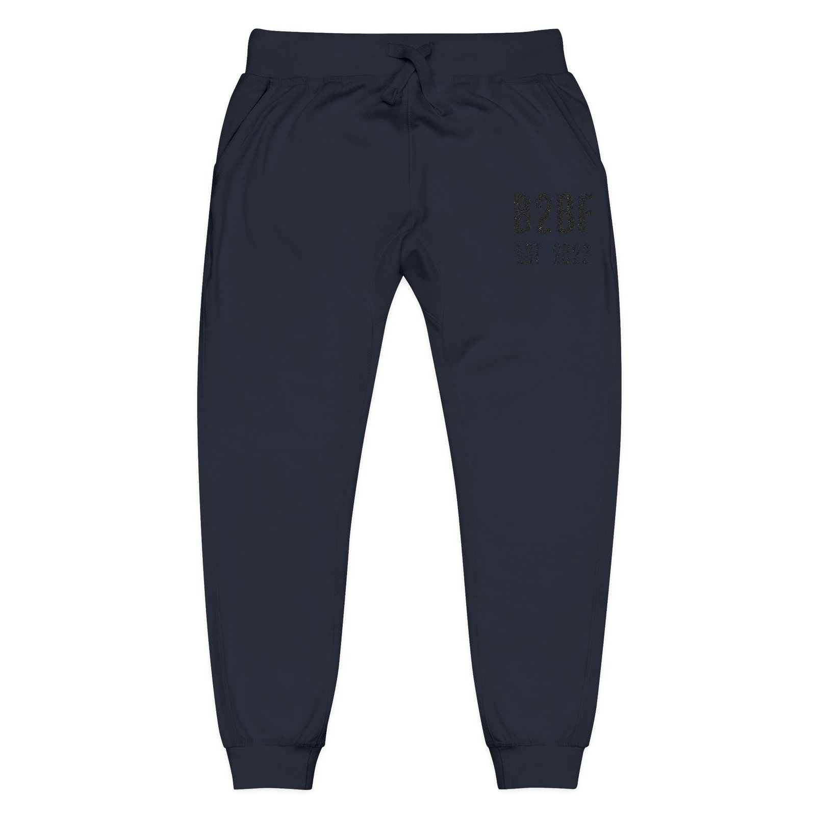 Embroidered 'B2BF EST. 2022' Fleece Sweatpants — Cozy Coral Joggers