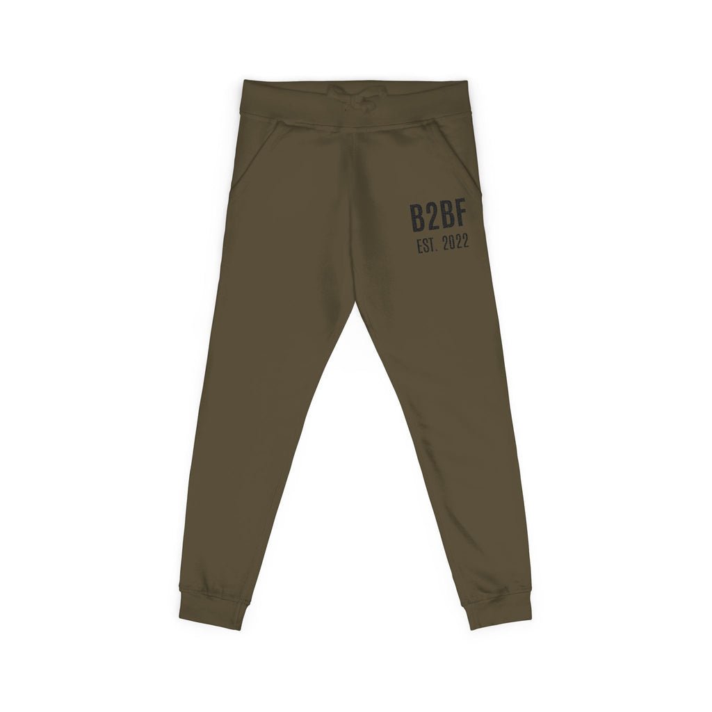 Embroidered 'B2BF EST. 2022' Fleece Sweatpants — Cozy Coral Joggers