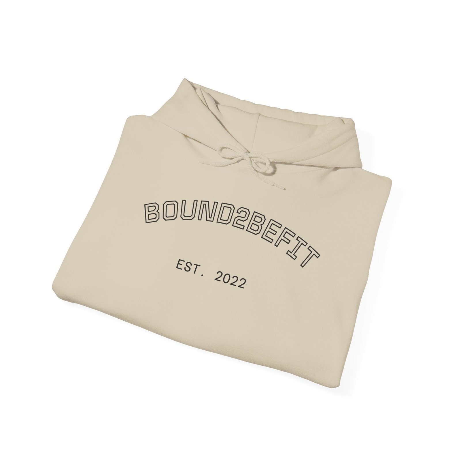 Bound2BeFit Hoodie - 'EST 2022' Minimal Fitness Pullover