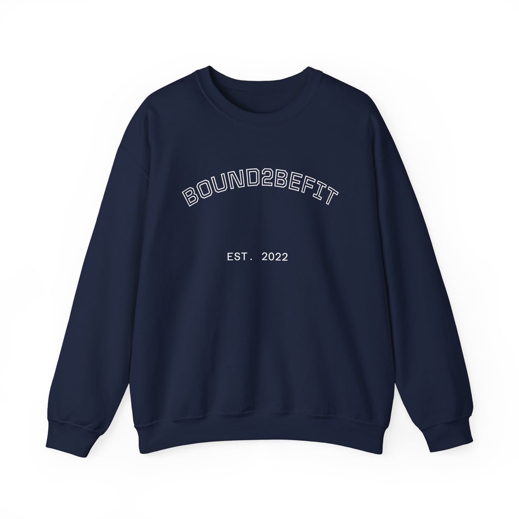 Crewneck Sweatshirt — “BOUND2BEFIT” Minimal Logo Crewneck (Est. 2022)